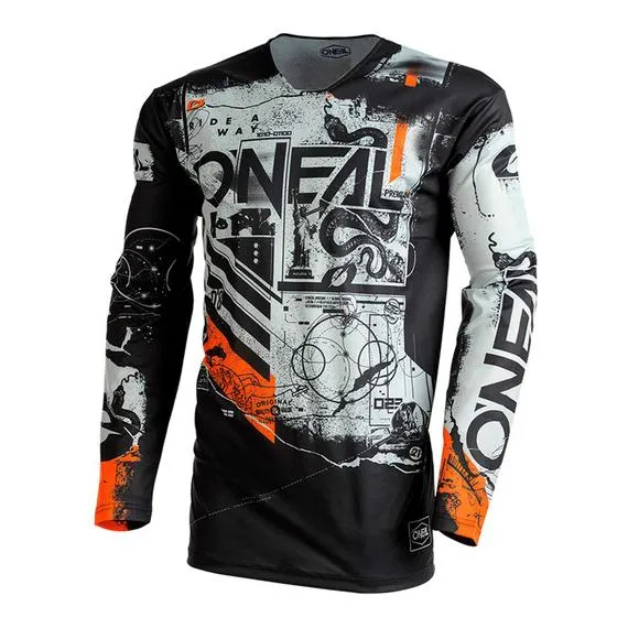 Maglia da cross Mayhem Scarz Nero/Grigio/Arancione
