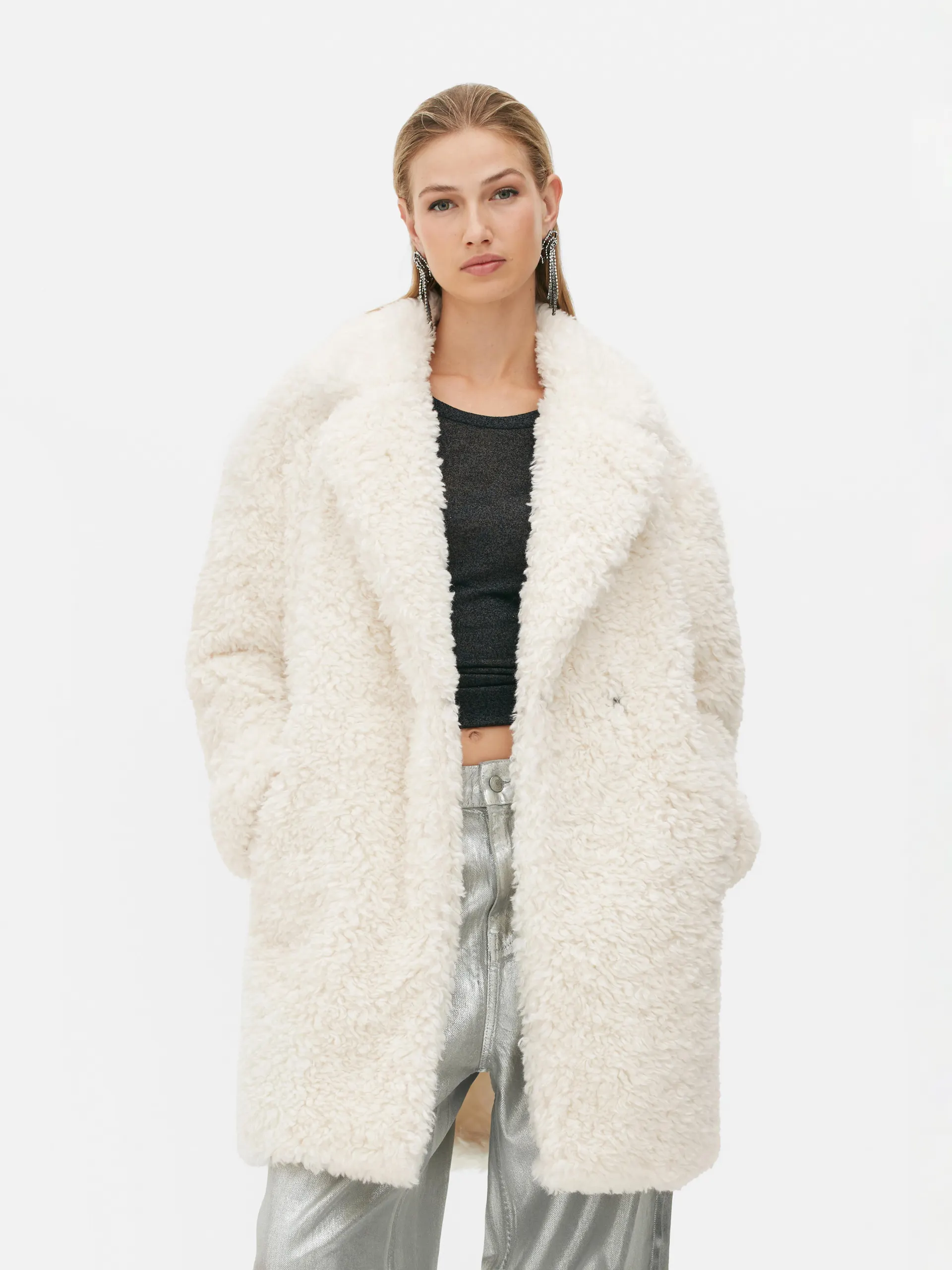 Cappotto in pelliccia sintetica Rita Ora