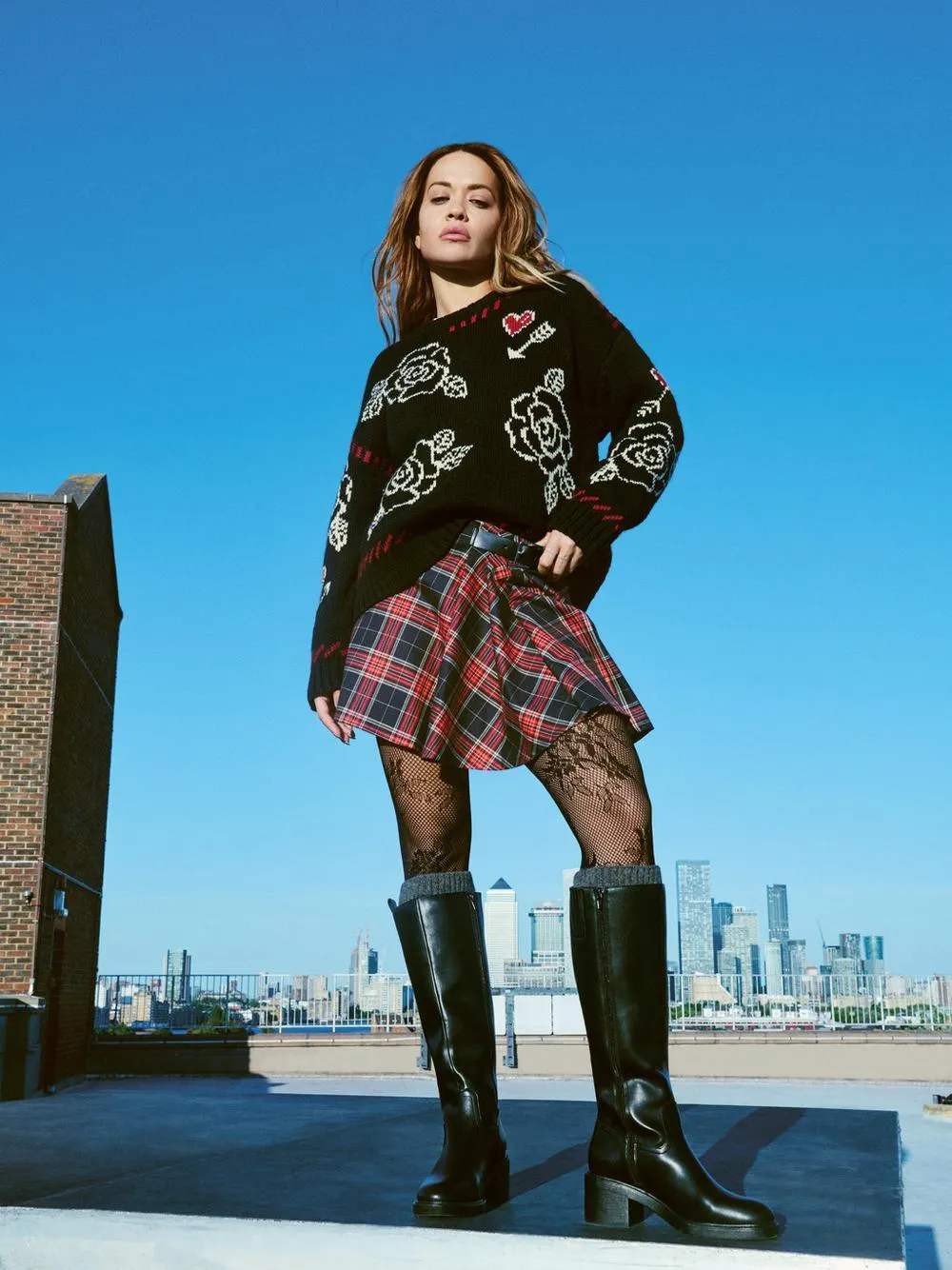 „Rita Ora“ Oversized-Pullover mit Herz-Print