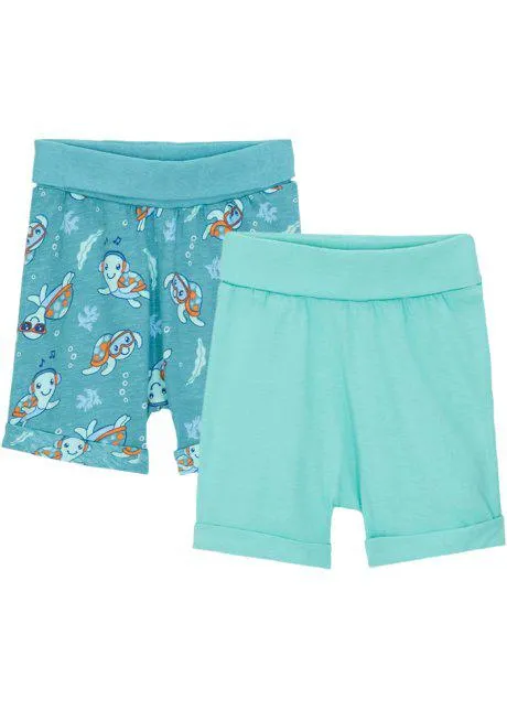 Shorts in jersey di cotone biologico (pacco da 2)
