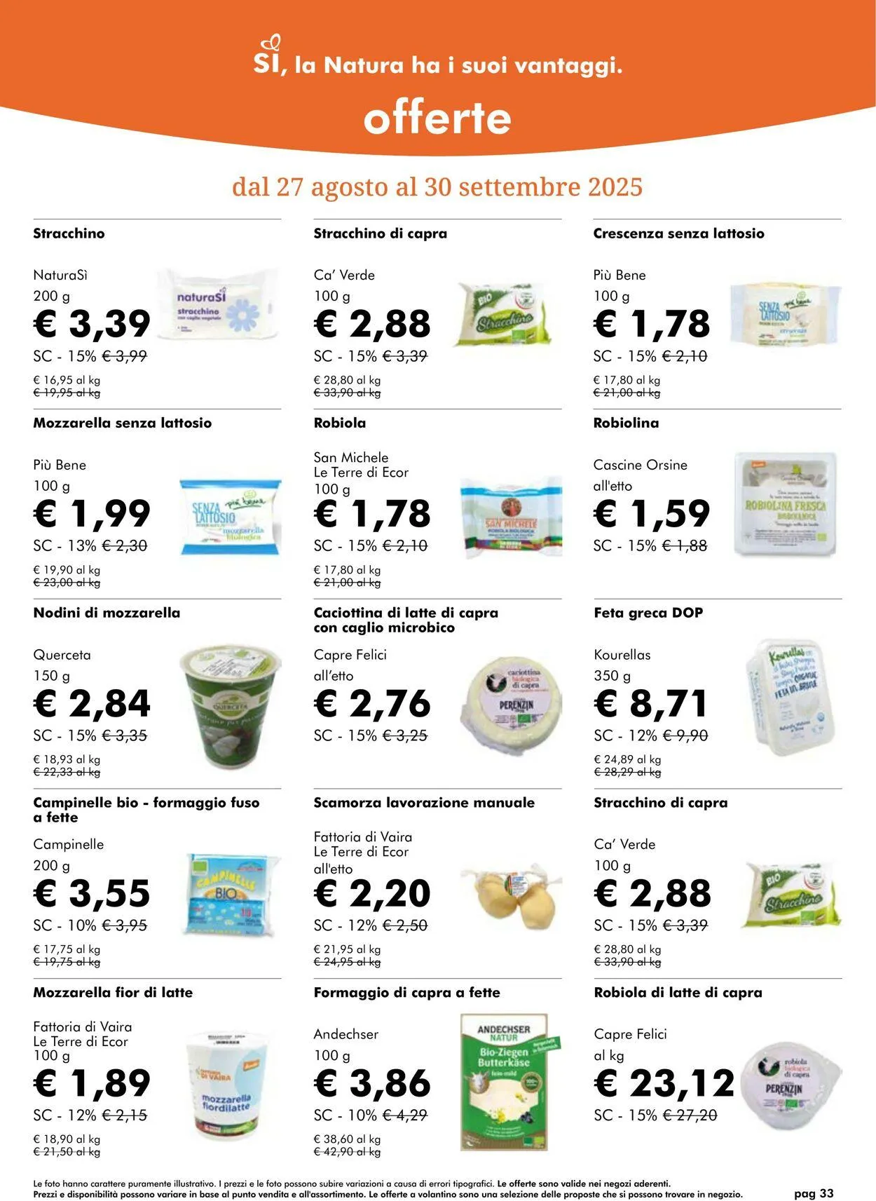 Natura Sì Volantino attuale da 25 settembre a 9 ottobre di 2025 - Pagina del volantino 33