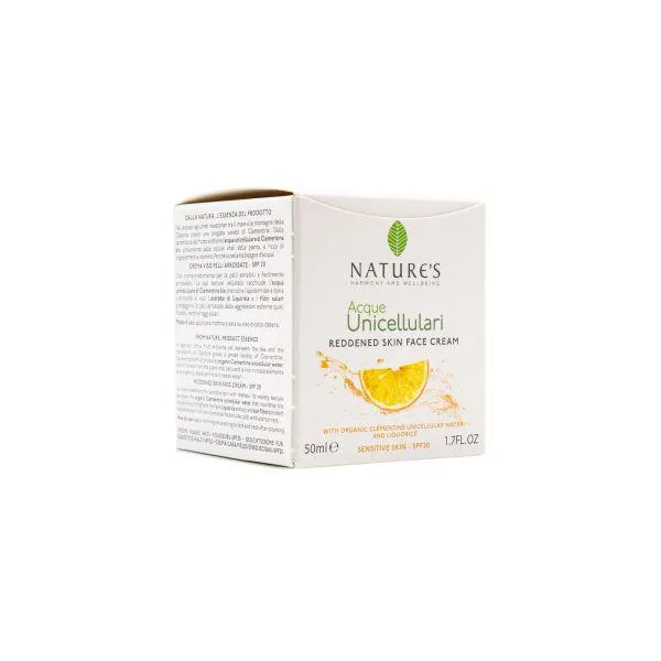 Crema Viso Pelli Arrossate SPF20 Acque Unicellulari Nature's 50 ML
