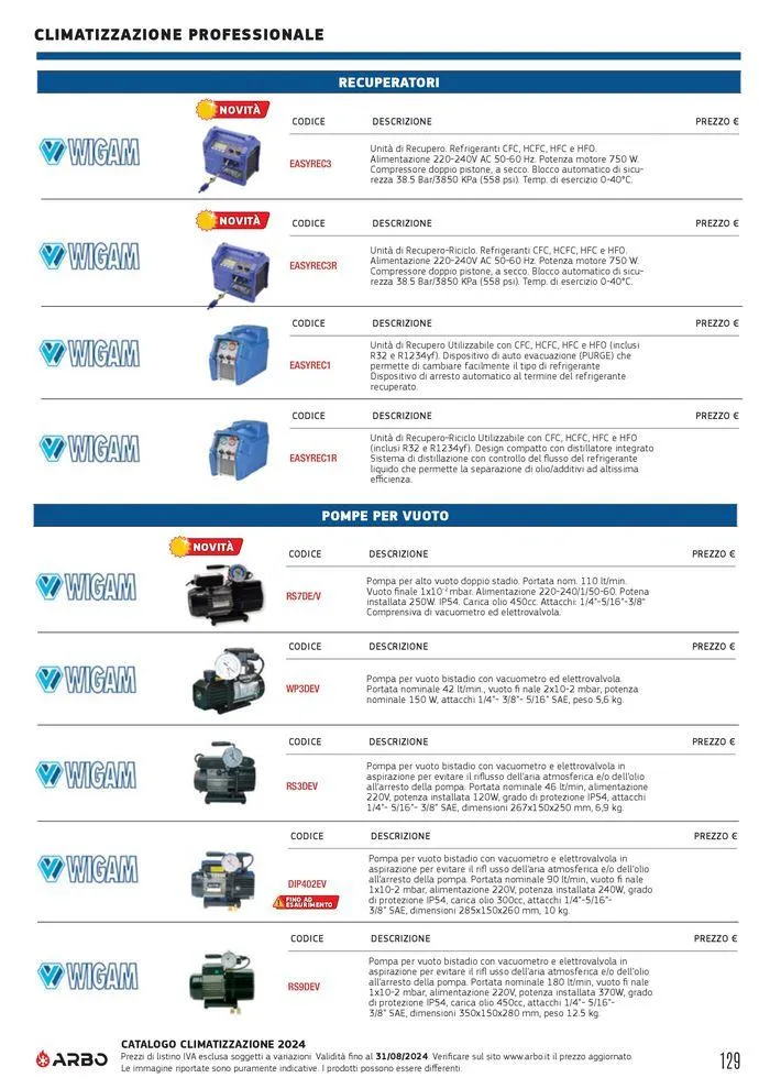 Catalogo climatizzazione 2024 da 17 maggio a 31 dicembre di 2024 - Pagina del volantino 129