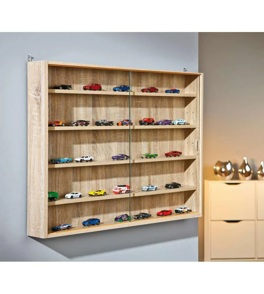 Vetrinetta per collezionismo rovere