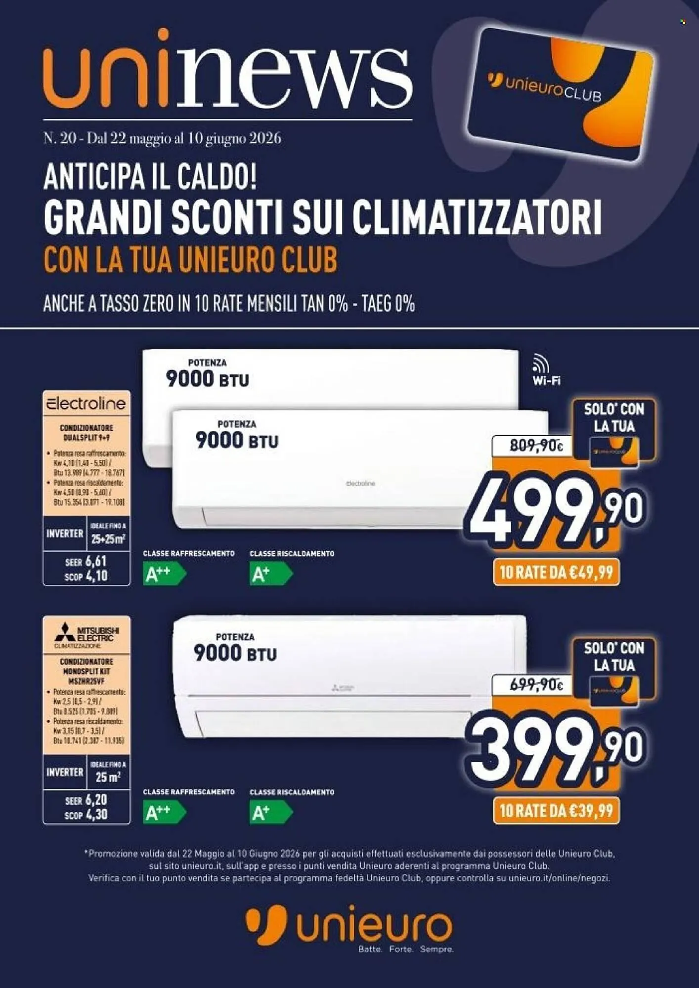 Volantino Unieuro da 22 maggio a 10 giugno di 2026 - Pagina del volantino 1