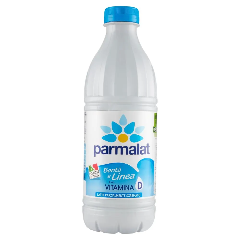 parmalat Bontà e Linea con Vitamina D Latte Parzialmente Scremato 100% Latte d'Italia 1000 ml