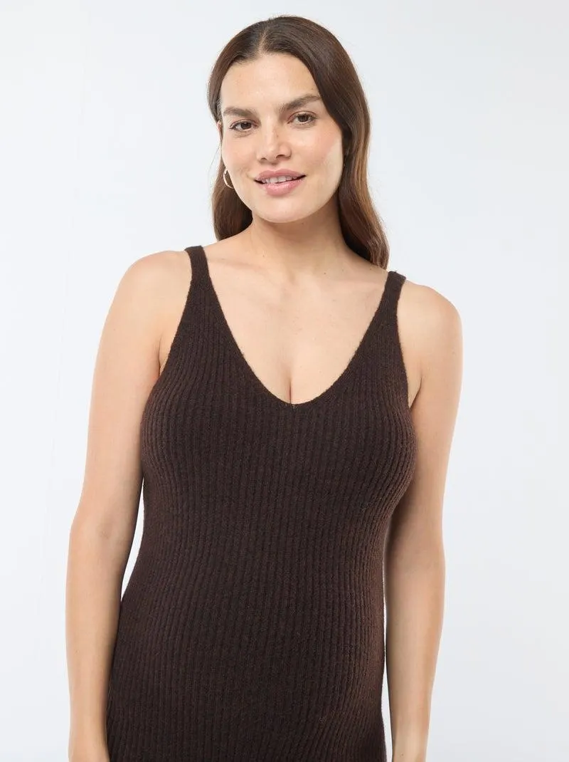 Maxi pull premaman 2 in 1 - Marrone