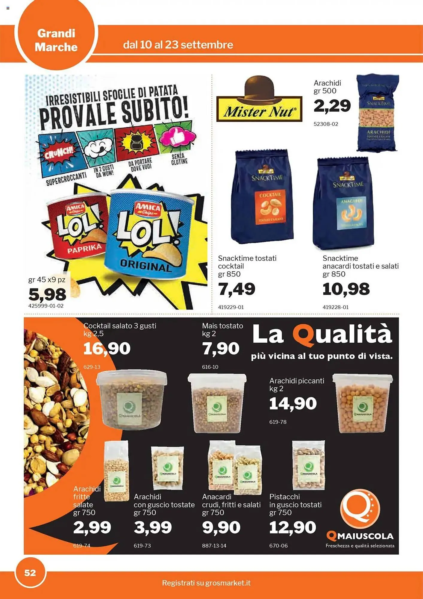 Volantino GrosMarket da 10 settembre a 23 settembre di 2025 - Pagina del volantino 52