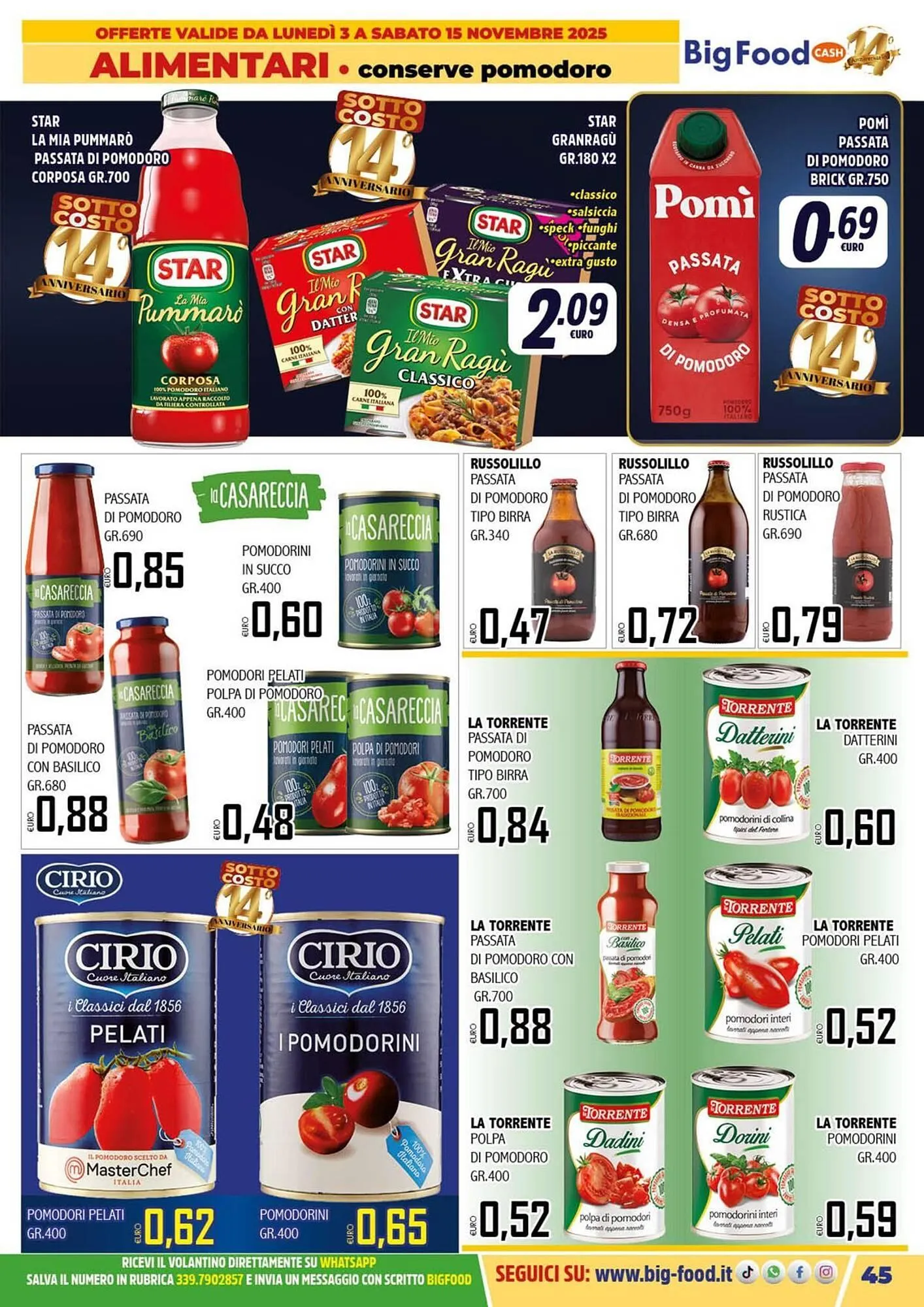 Volantino Big Food da 3 novembre a 15 novembre di 2025 - Pagina del volantino 45