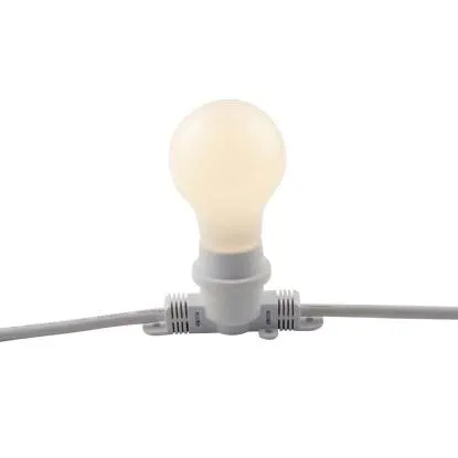 Catena luminosa 10 portalampade attacco E27 IP44 10 m bianco