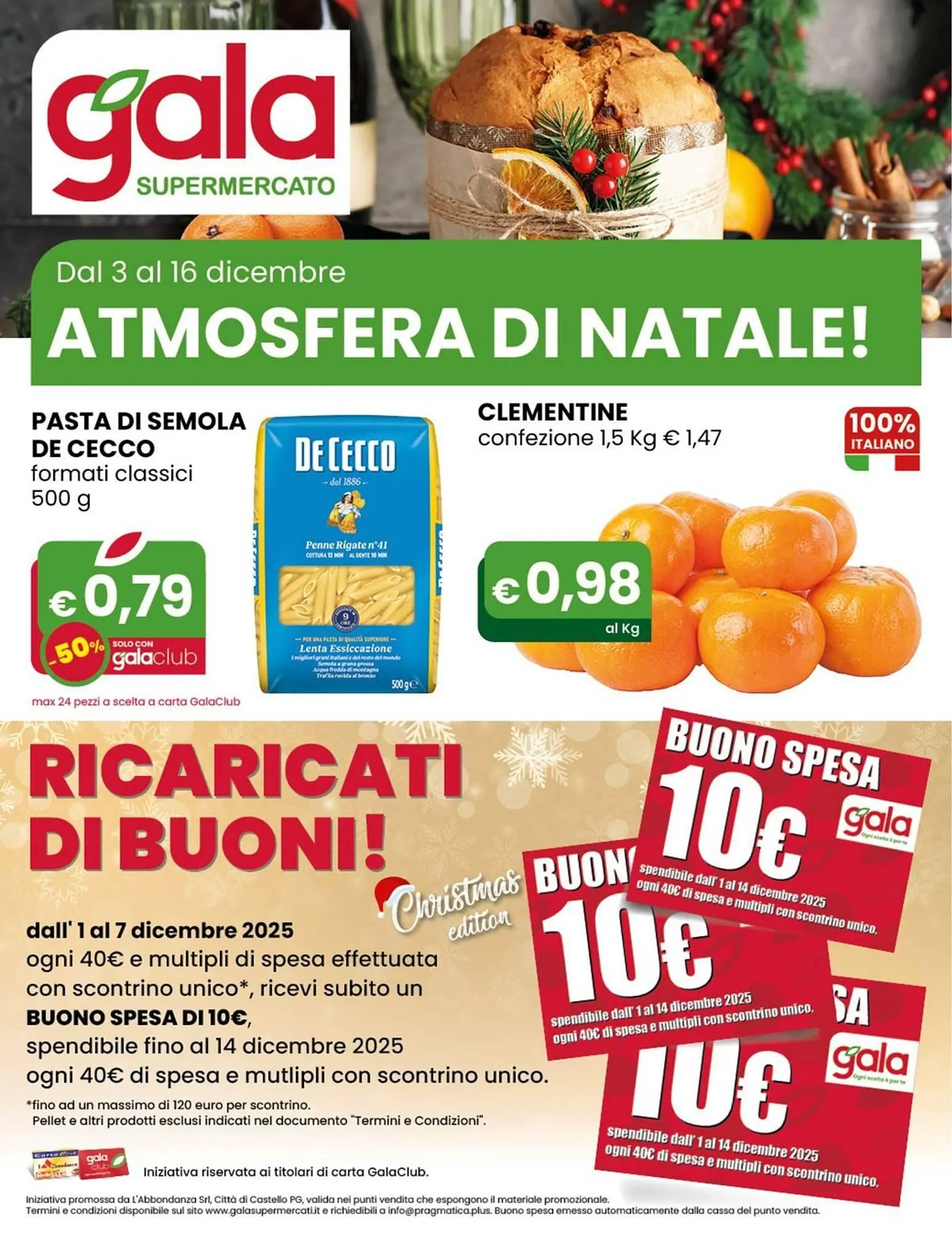 Volantino Gala Supermercati da 3 dicembre a 16 dicembre di 2025 - Pagina del volantino 1
