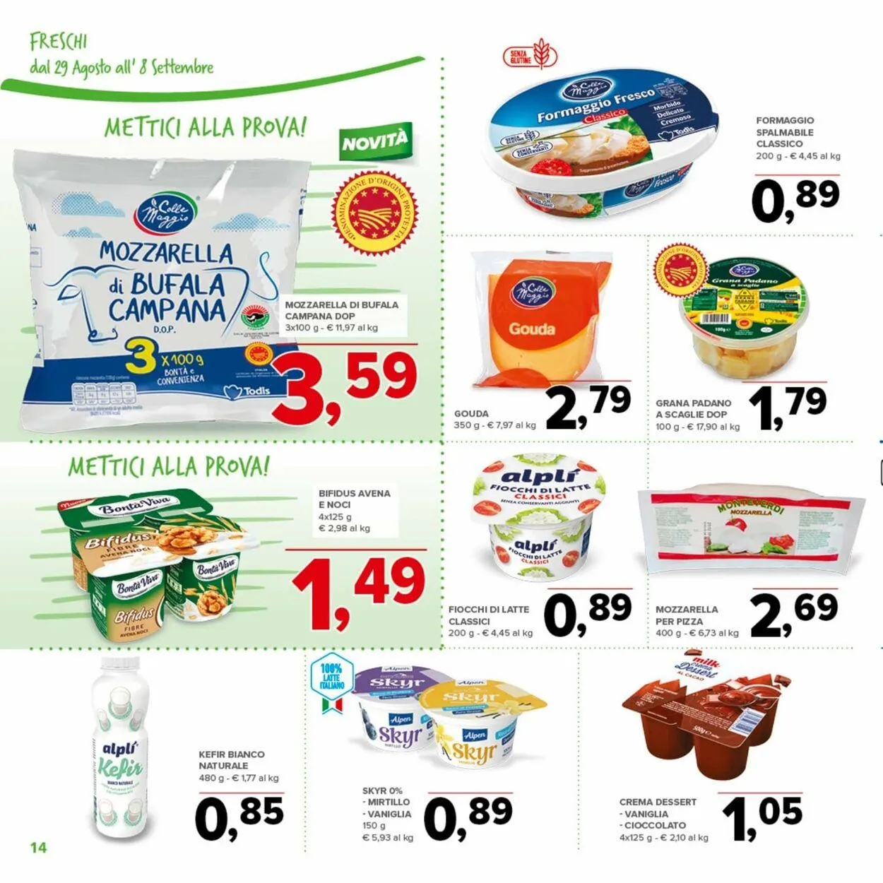 Todis Volantino attuale da 4 settembre a 18 settembre di 2024 - Pagina del volantino 14