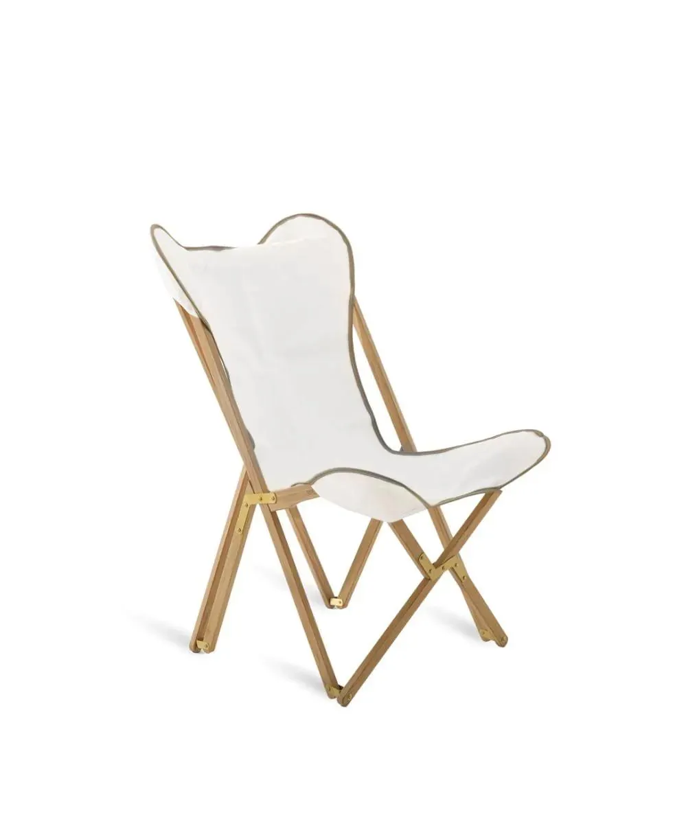 Poltroncina Emy pieghevole di teak senza telo