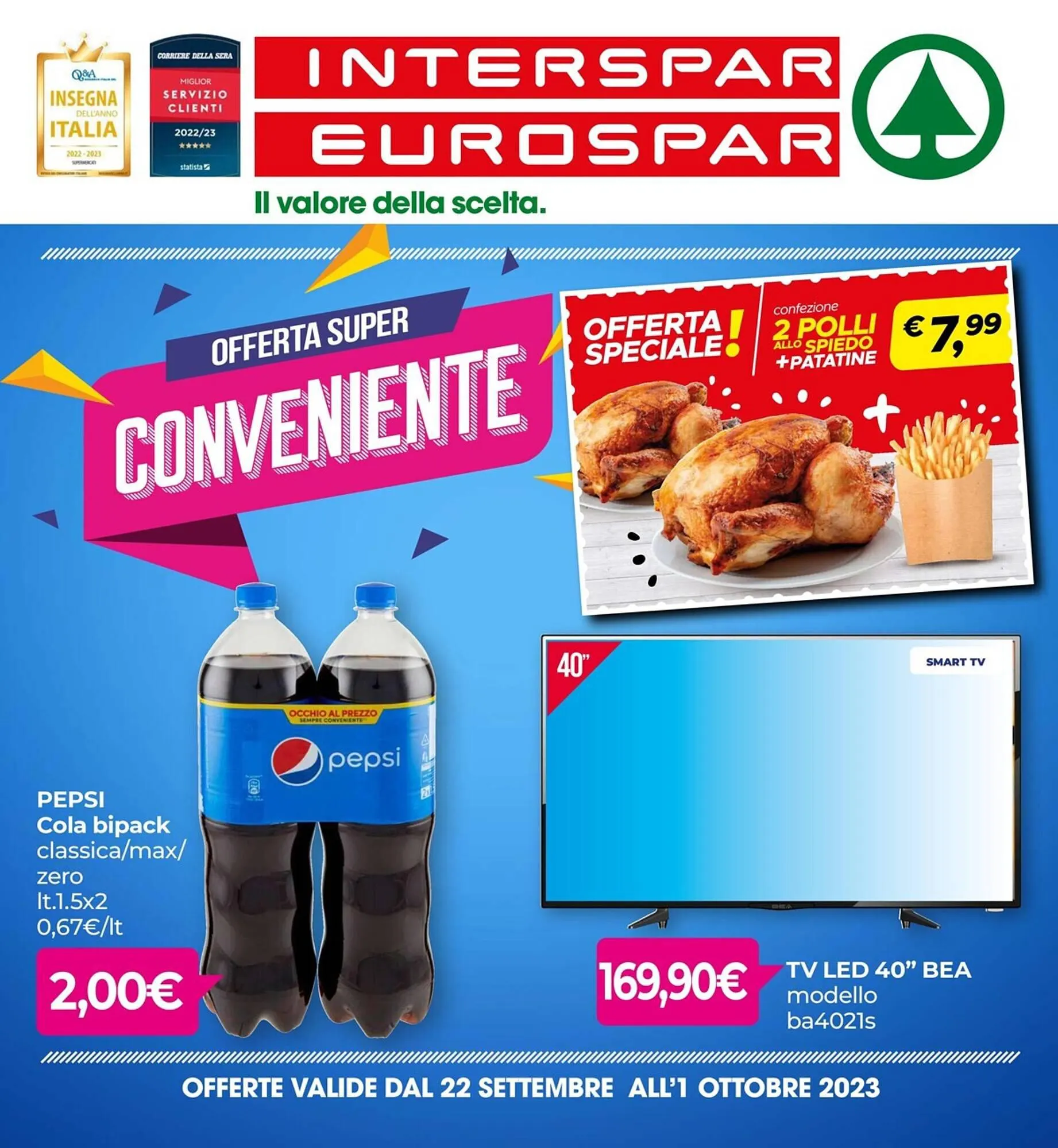 Volantino Eurospar da 27 settembre a 1 ottobre di 2023 - Pagina del volantino 1