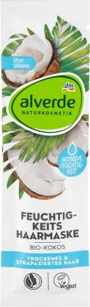 Maschera per capelli idratante al cocco bio, 20 ml