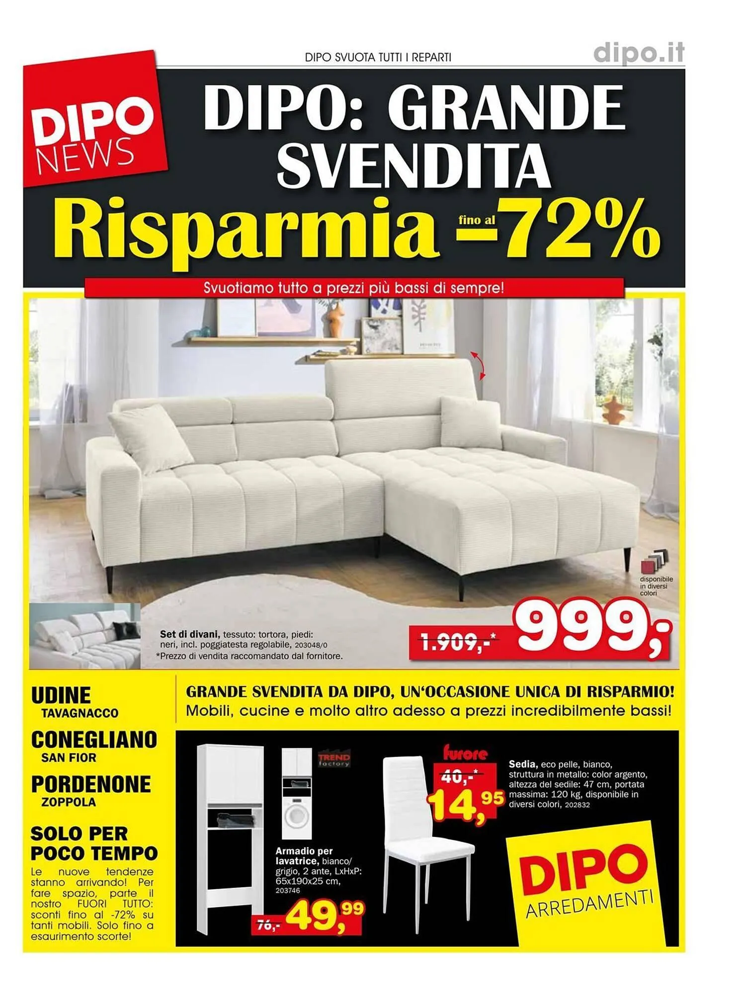 Volantino Dipo Arredamenti da 5 agosto a 17 agosto di 2025 - Pagina del volantino 1