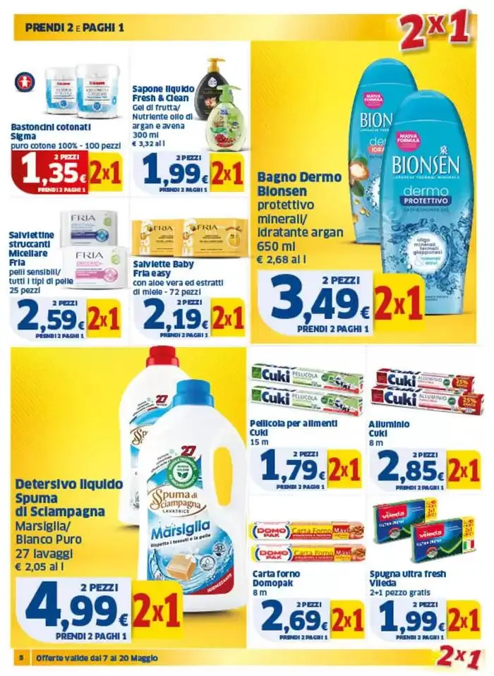 2x1 Prendi 2 e paghi 1 da 7 maggio a 20 maggio di 2025 - Pagina del volantino 5