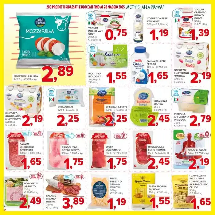 200 prodotti ribassati e bloccati da 10 aprile a 28 maggio di 2025 - Pagina del volantino 2