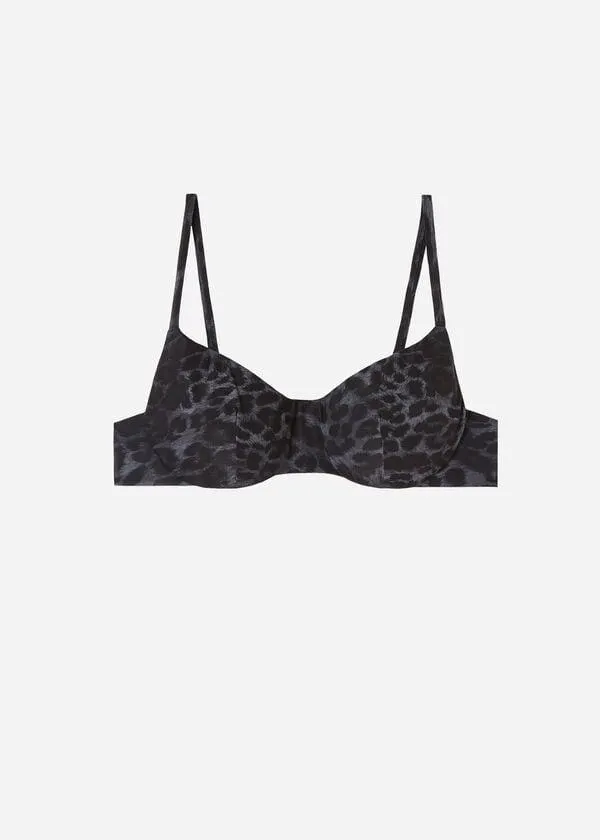 Top Canotta Imbottito Animalier Costume Daloa