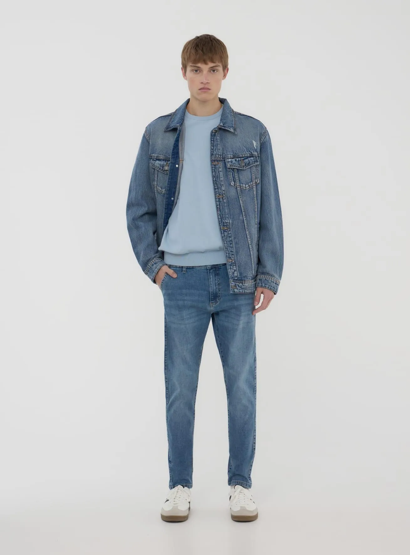 Jeans chino skinny Blu denim medio