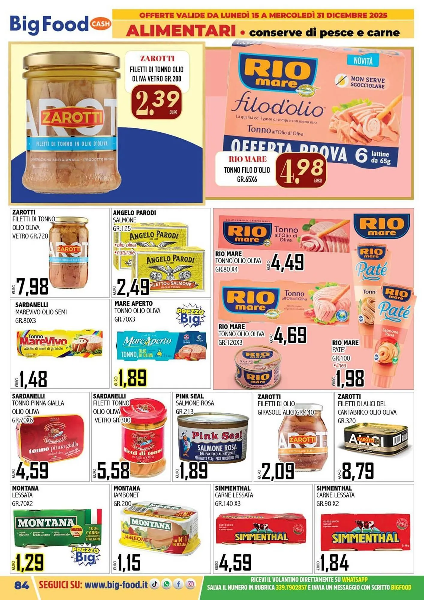 Volantino Big Food da 15 dicembre a 31 dicembre di 2025 - Pagina del volantino 84