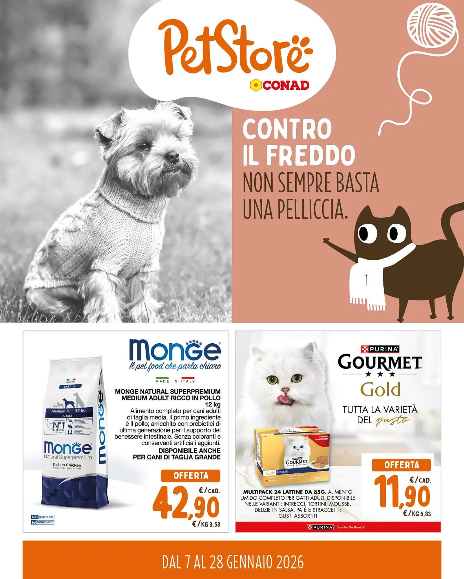Volantino Pet Store Conad da 7 gennaio a 28 gennaio di 2026 - Pagina del volantino 1