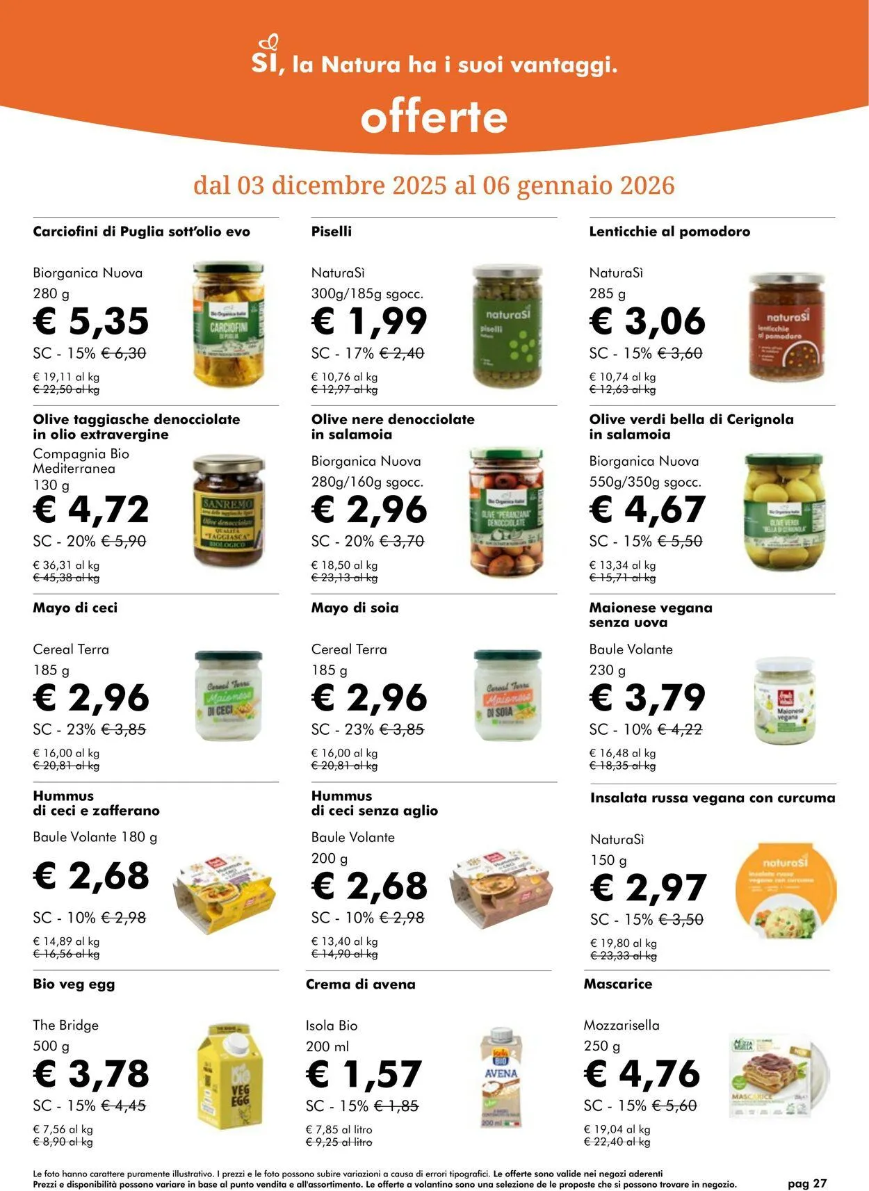 Natura Sì Volantino attuale da 15 gennaio a 29 gennaio di 2026 - Pagina del volantino 27