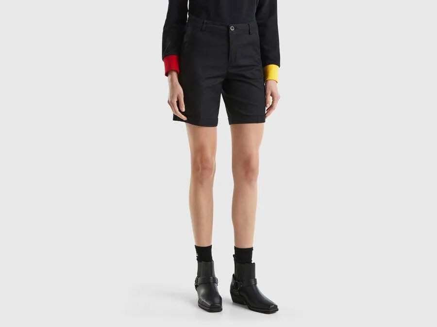 Bermuda in cotone elasticizzato