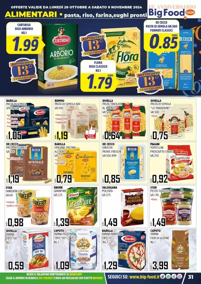 Festeggiamo il nostro 13 anniversario da 28 ottobre a 9 novembre di 2024 - Pagina del volantino 31