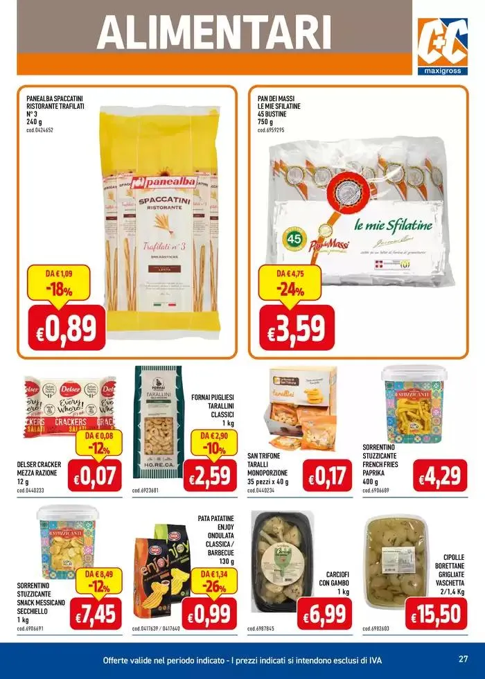  Professional ristoranti, bar, comunità, hotel da 3 gennaio a 26 gennaio di 2025 - Pagina del volantino 27