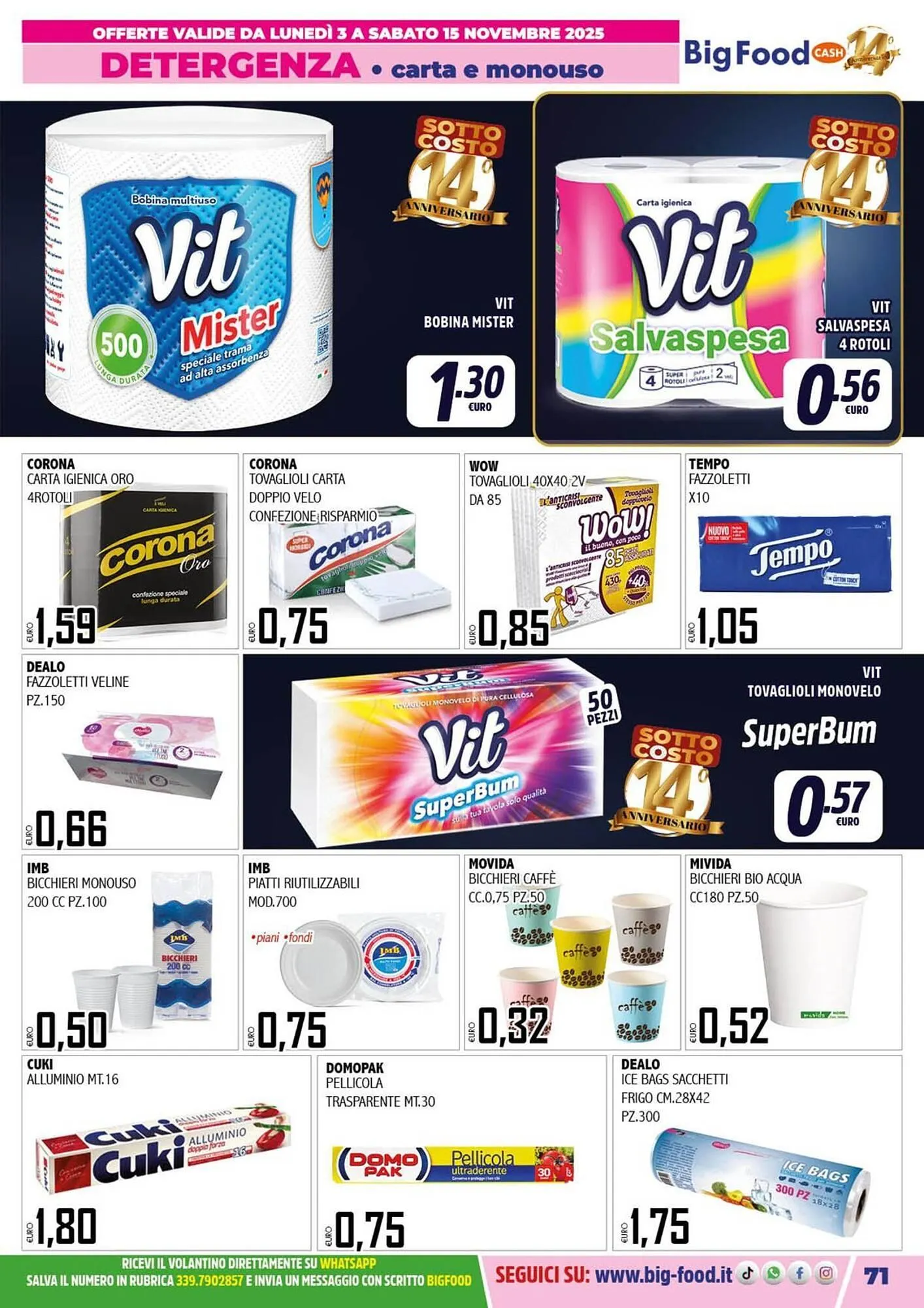 Volantino Big Food da 3 novembre a 15 novembre di 2025 - Pagina del volantino 71