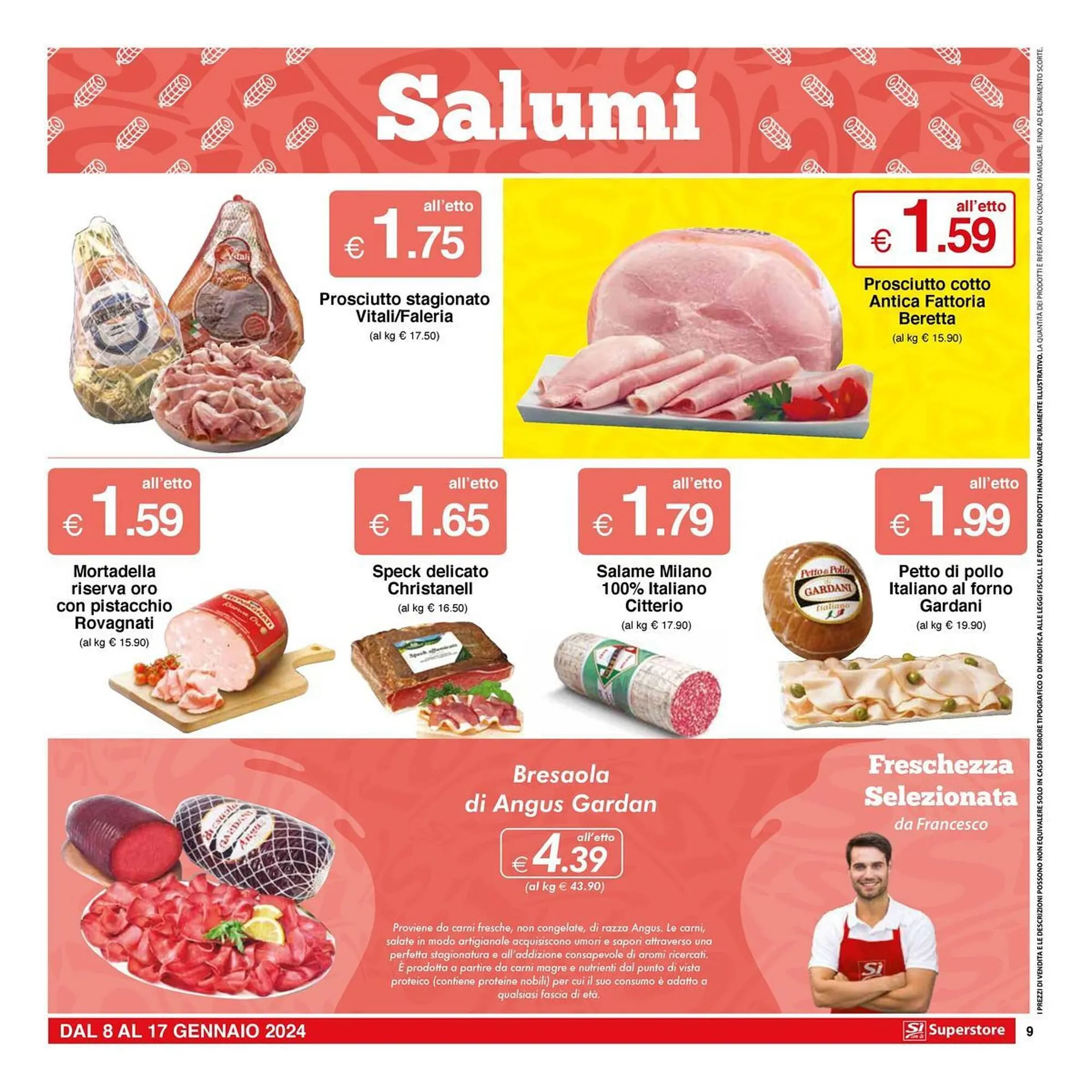 Volantino Sì con te Superstore da 8 gennaio a 17 gennaio di 2024 - Pagina del volantino 9