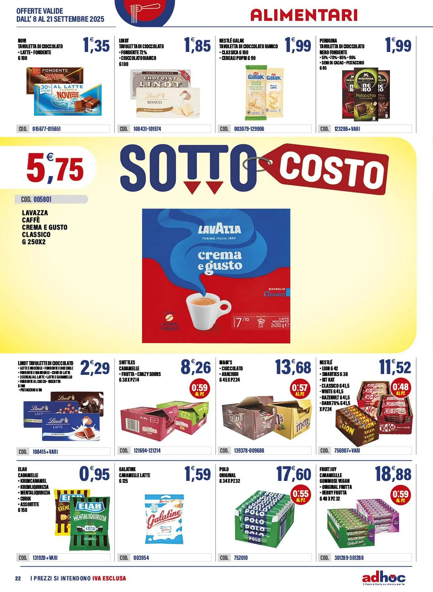 Volantino Adhoc da 8 settembre a 21 settembre di 2025 - Pagina del volantino 22