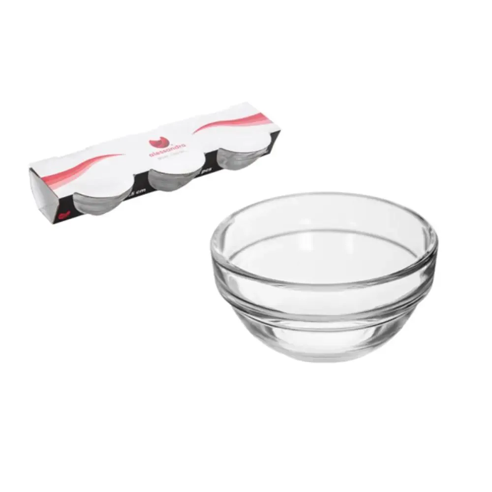 Set 3 Ciotole in vetro Ø7.5x3cm