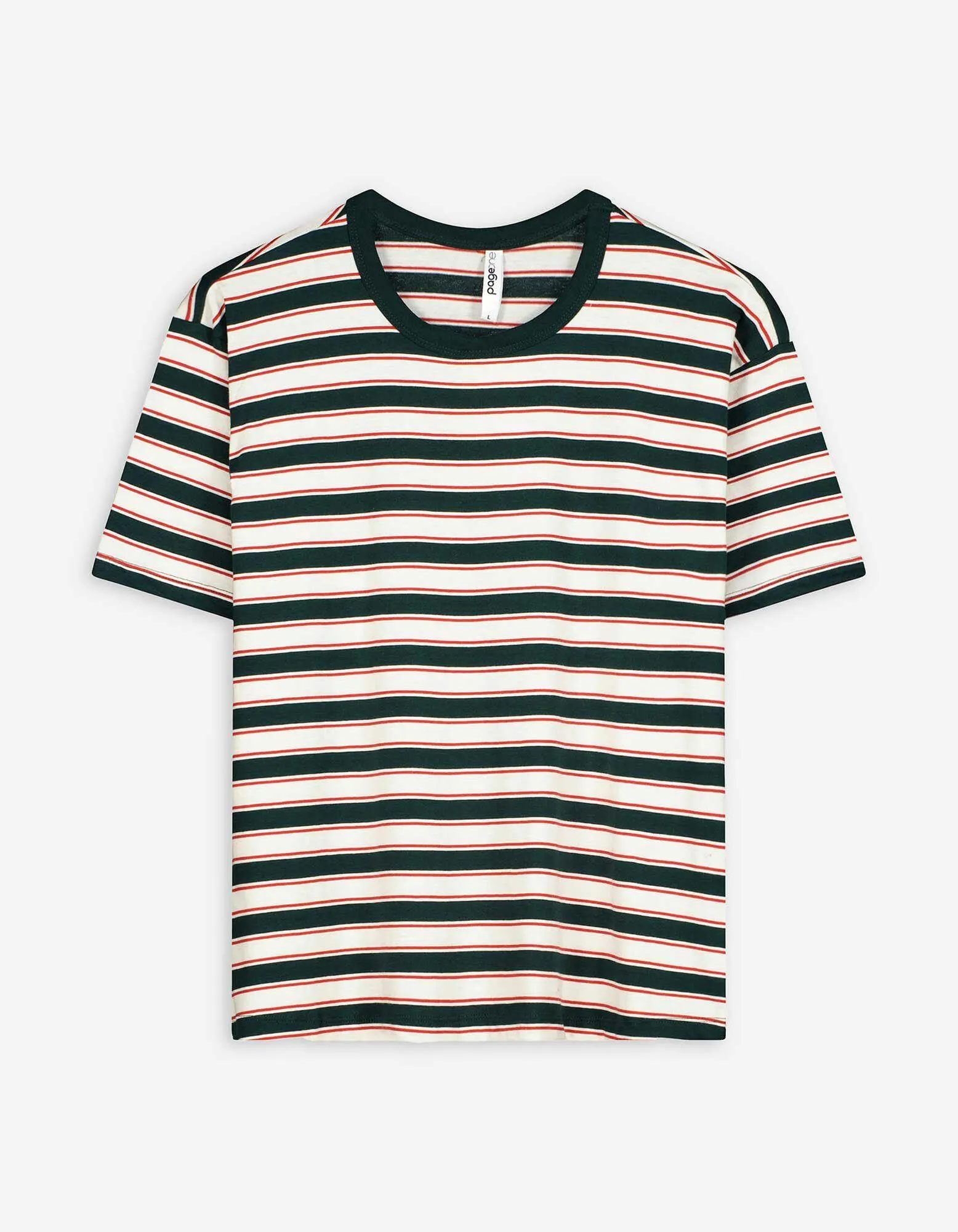 T-shirt - Righe - verde