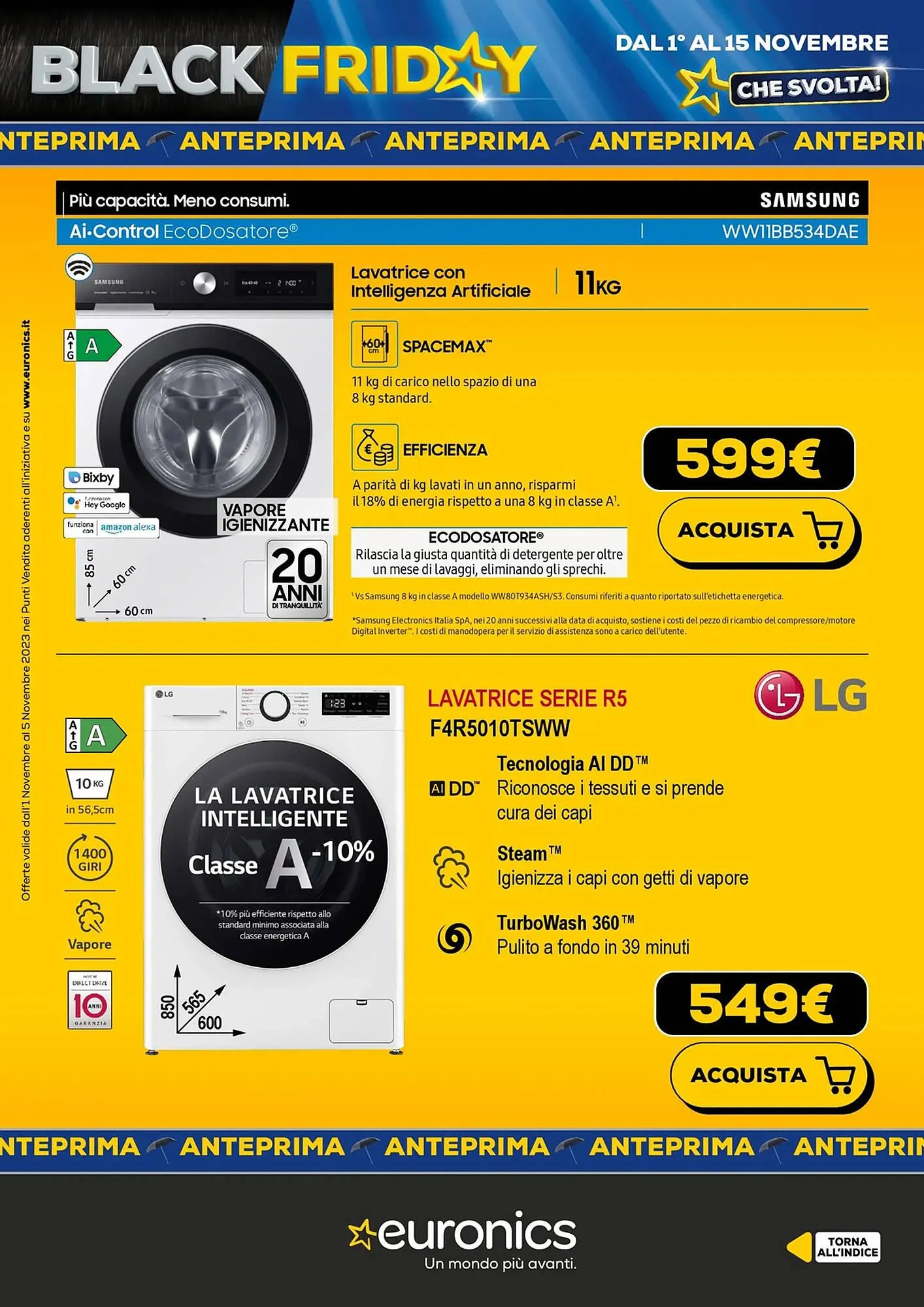 Volantino Euronics da 1 novembre a 15 novembre di 2023 - Pagina del volantino 44