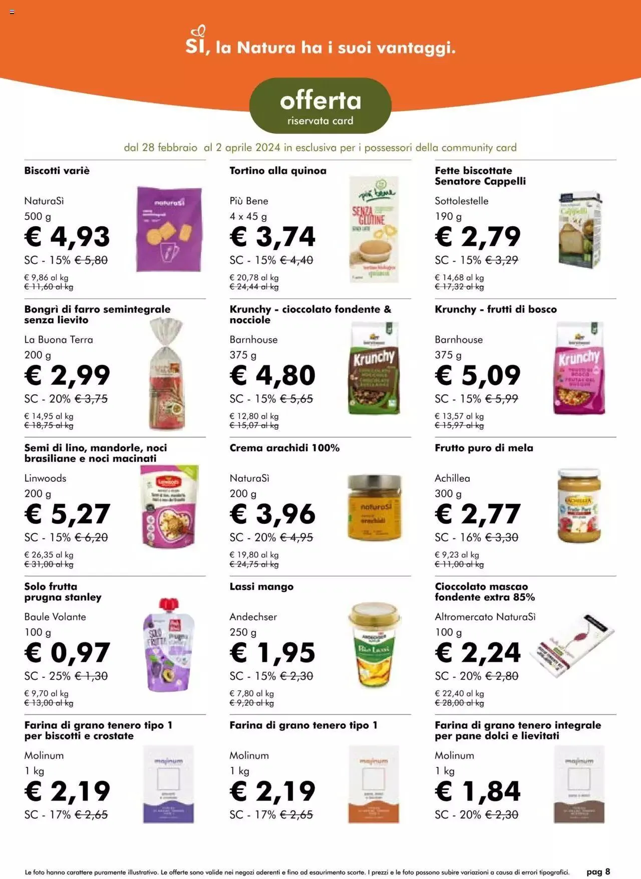 Volantino Natura Sì da 28 febbraio a 2 aprile di 2024 - Pagina del volantino 8