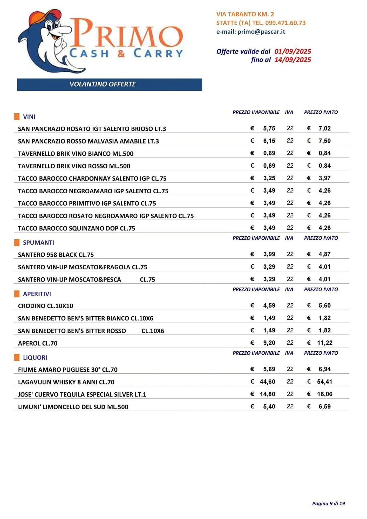 Volantino Gruppo Pascar da 1 settembre a 14 settembre di 2025 - Pagina del volantino 9