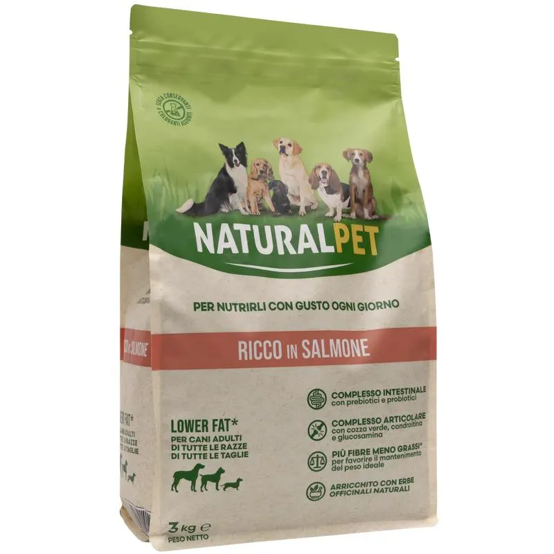 Naturalpet Dog Adult All Breed Ricche in Salmone 3 kg