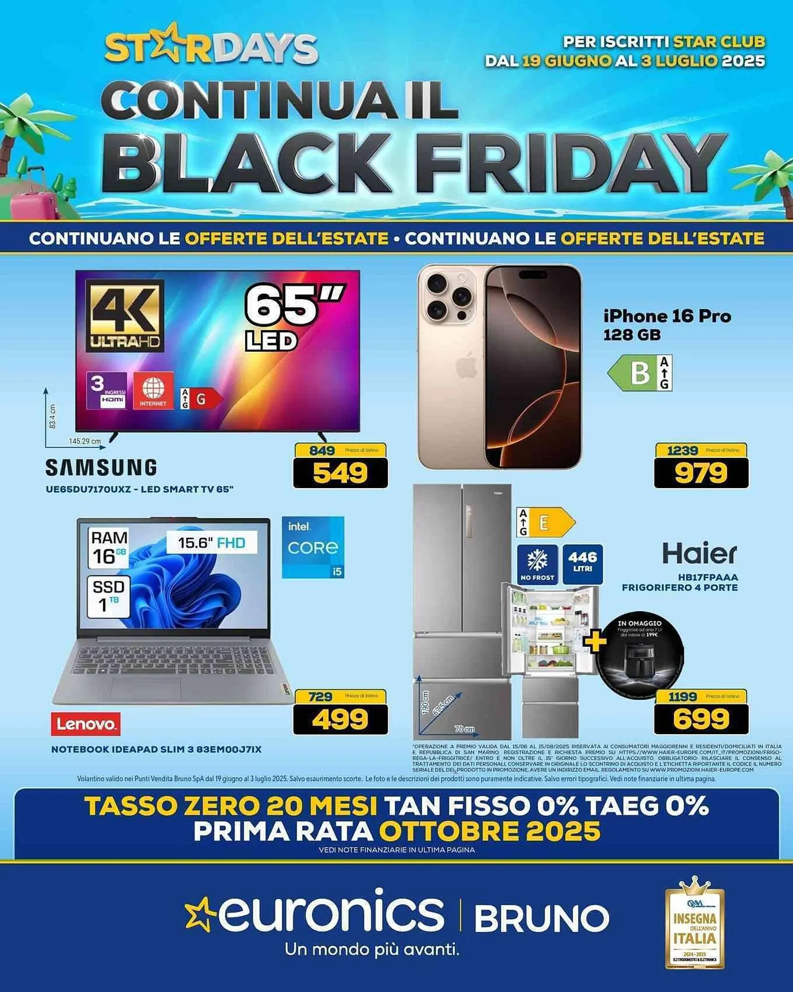Volantino Euronics da 19 giugno a 3 luglio di 2025 - Pagina del volantino 1