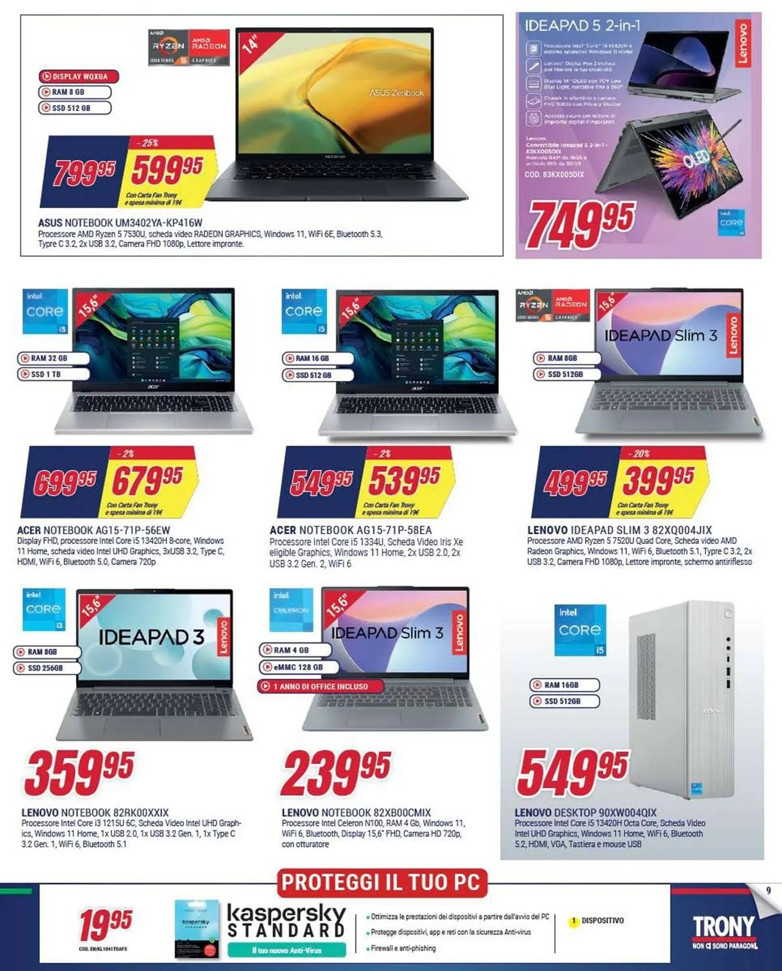 Volantino Trony da 27 dicembre a 14 gennaio di 2026 - Pagina del volantino 9