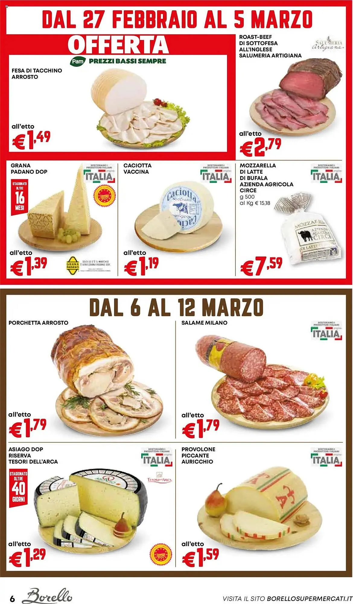 Volantino Borello Supermercati da 27 febbraio a 12 marzo di 2025 - Pagina del volantino 6