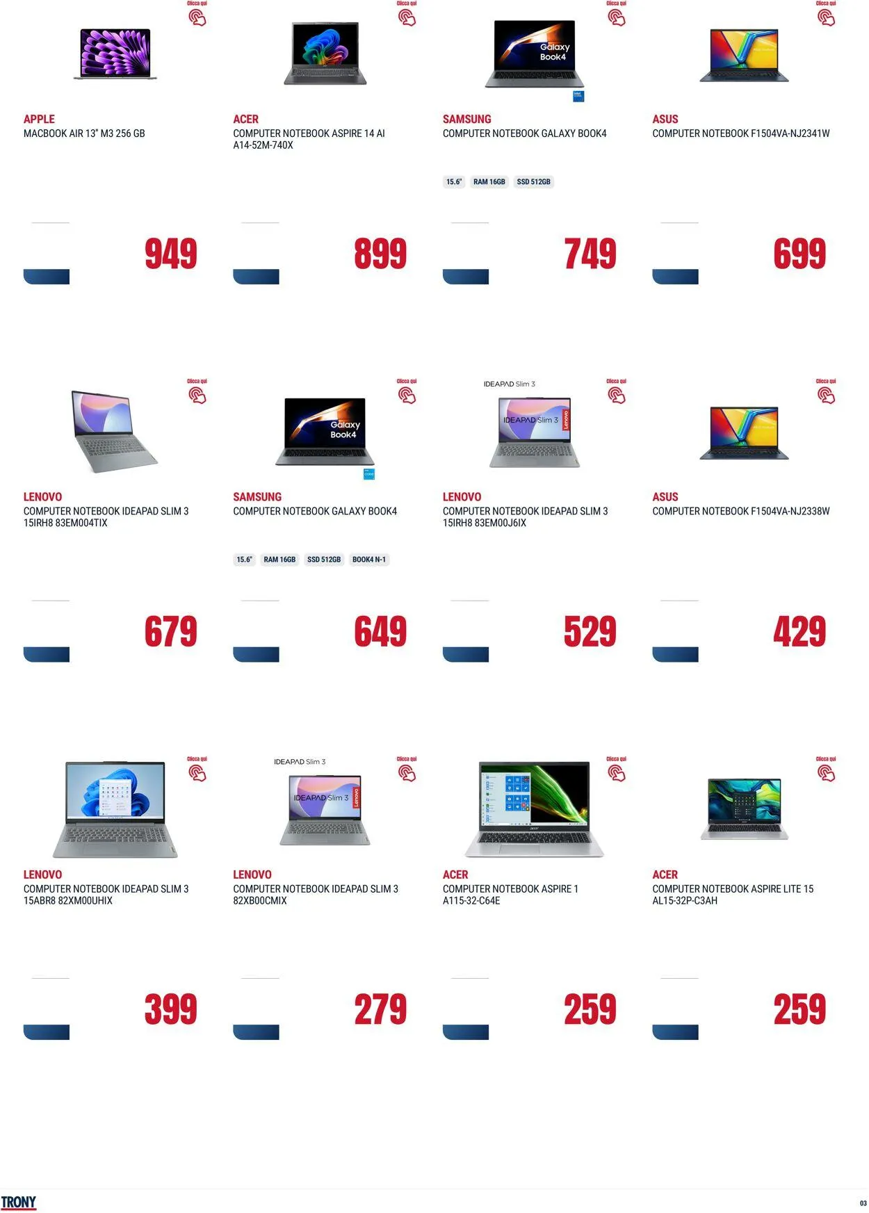 Trony - Napoli Volantino attuale da 3 luglio a 30 luglio di 2025 - Pagina del volantino 3