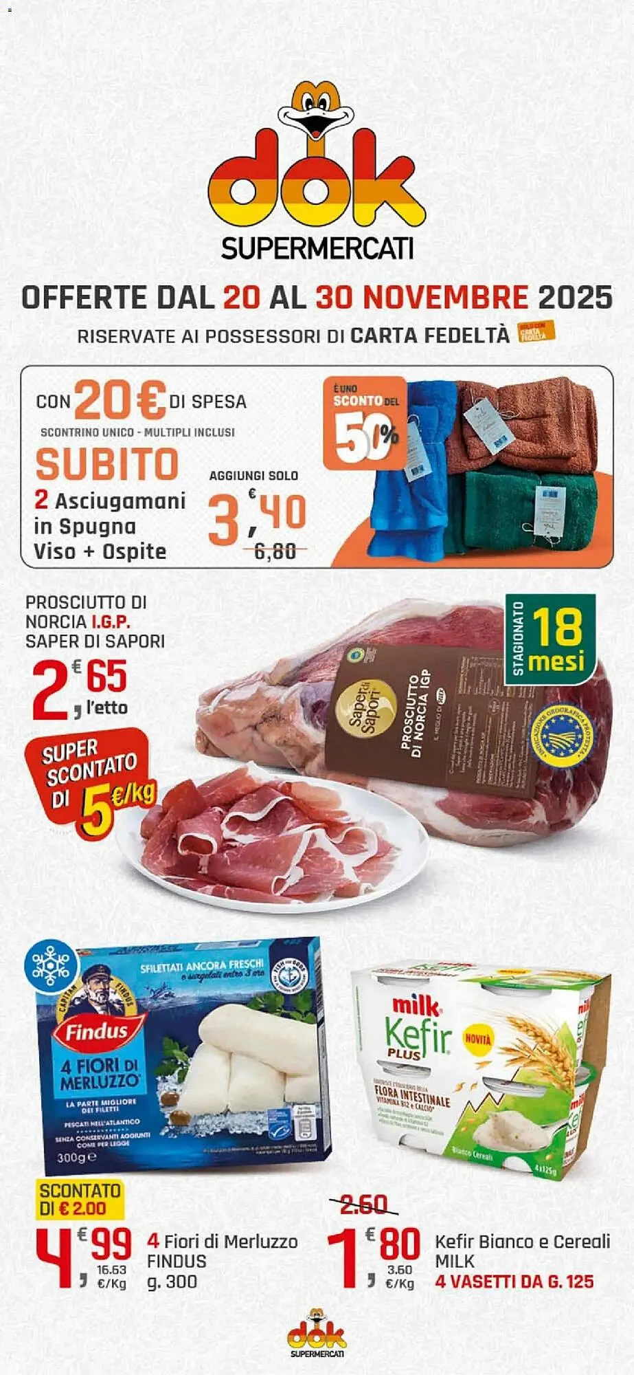 Volantino Supermercati Dok da 20 novembre a 30 novembre di 2025 - Pagina del volantino 1
