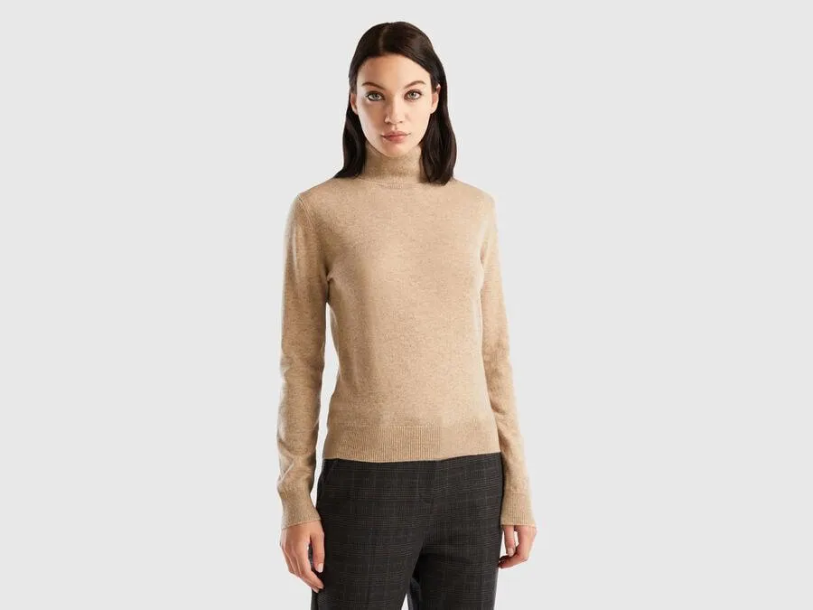 Dolcevita beige in puro cashmere