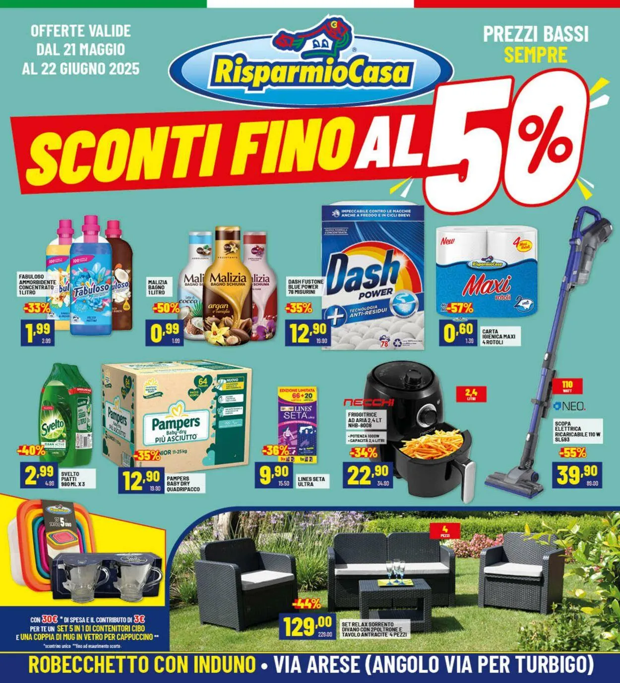 Risparmio Casa Volantino attuale da 21 maggio a 22 giugno di 2025 - Pagina del volantino 1