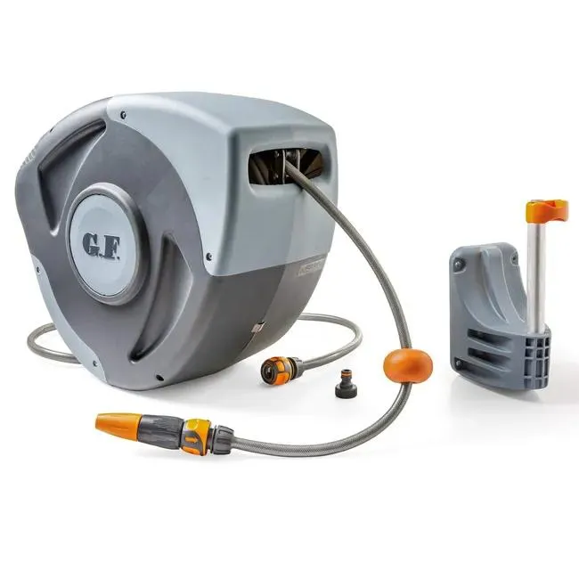 GF GARDEN Rewall 30 Avvolgitubo Automatico a Parete, Grigio