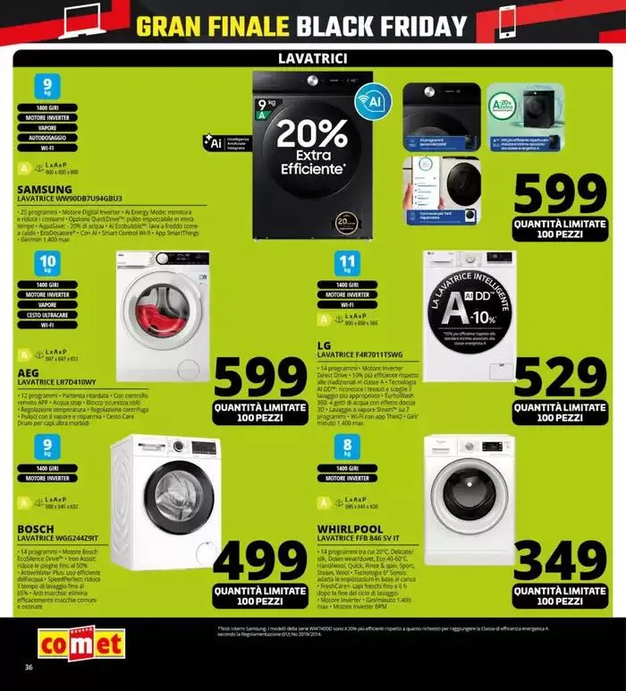 Black Friday Gran Finale da Comet! da 27 novembre a 2 dicembre di 2024 - Pagina del volantino 36