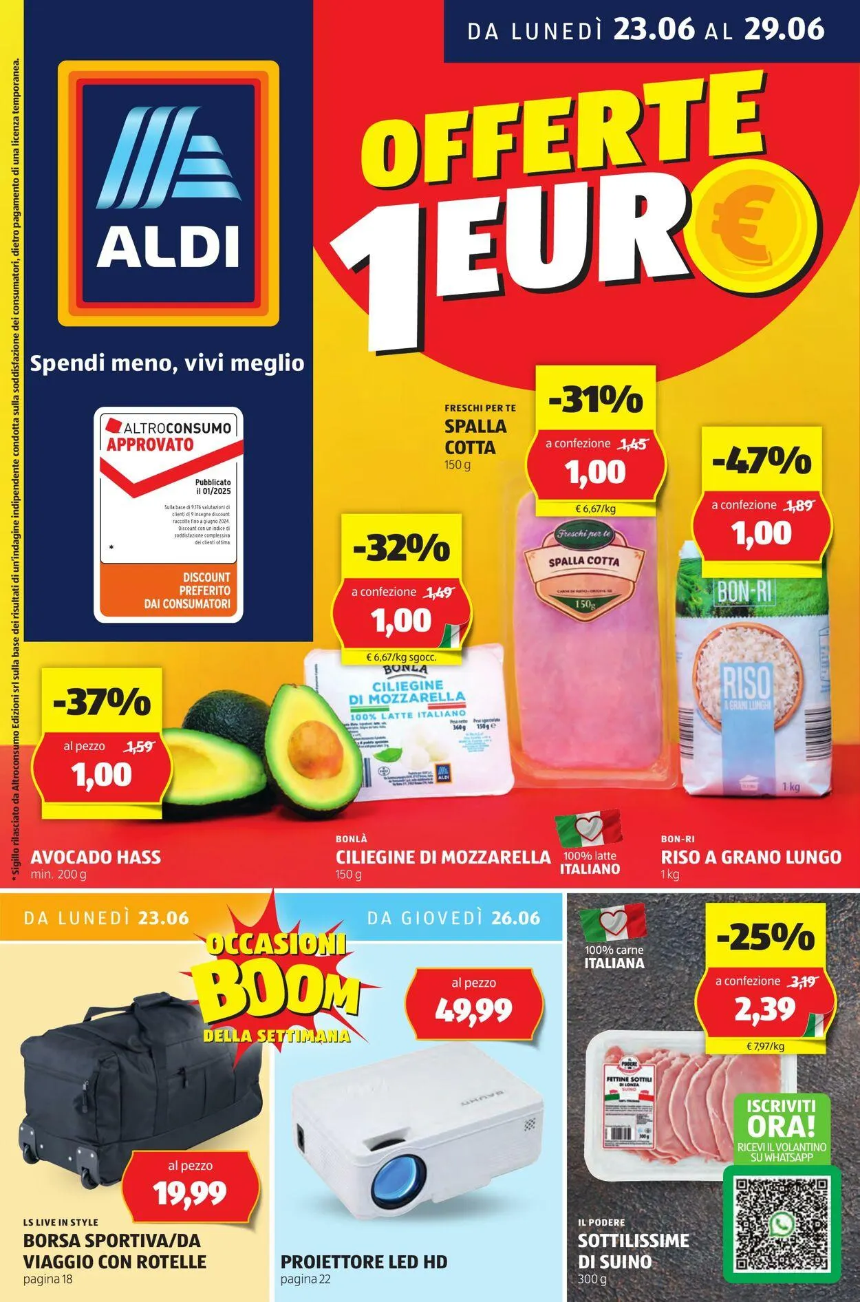 Aldi Volantino attuale da 23 giugno a 29 giugno di 2025 - Pagina del volantino 1