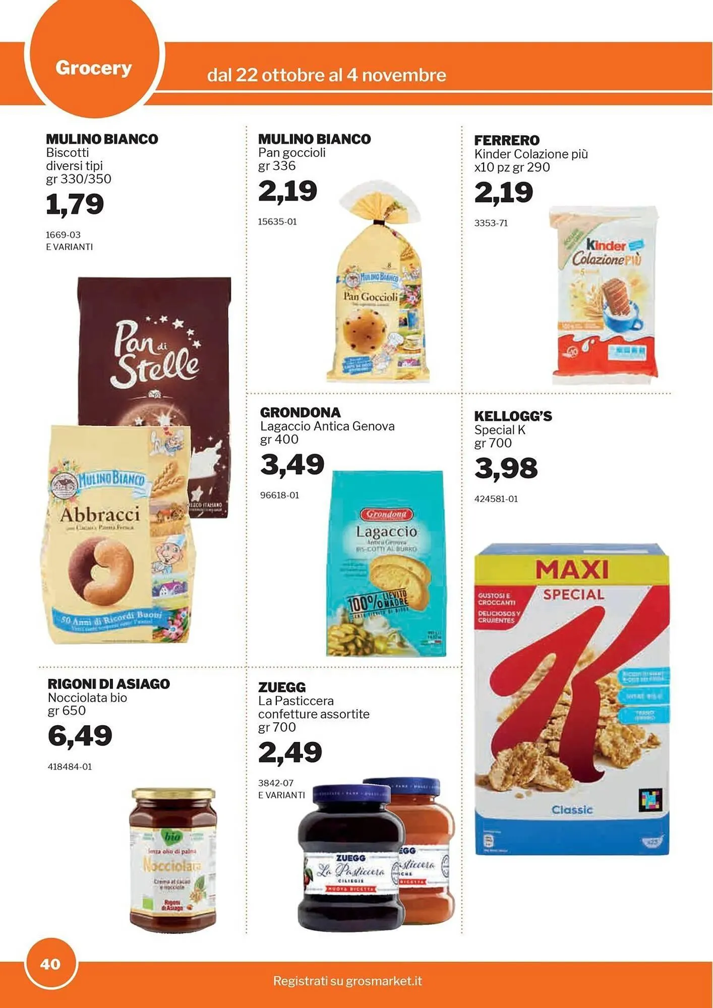 Volantino GrosMarket da 22 ottobre a 4 novembre di 2025 - Pagina del volantino 40